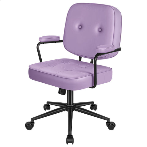 ALFORDSON Office Chair Ergonomic Executive Computer Work Seat PU Leather (Purple)