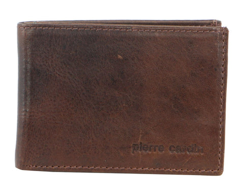 Pierre Cardin Men's Italian Leather Bi-Fold RFID Protected Wallet (Cognac)