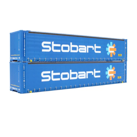 Dapol OO 45ft Curtain Side Ctnr Stobart Twin Pack