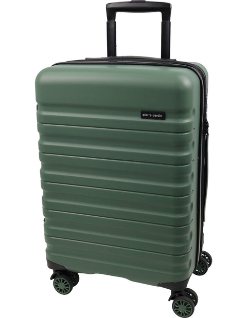 Pierre Cardin 4 Wheel Cabin Hard-Shell Suitcase Travel Luggage 54cm Moss
