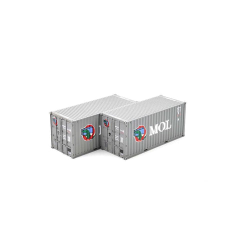 Dapol OO Container 20ft Mitsui Lines 047318 8/053476 6 Twin Pack