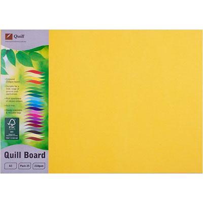 Quill Board Paper 210GSM A3 Pack 25 (Lemon)