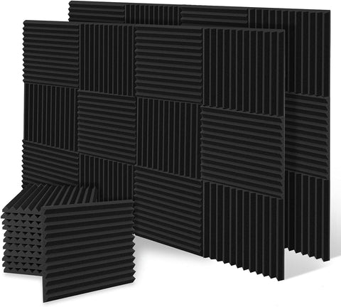 iDEER LIFE Acoustic Panel 24-Pieces Wide Frequency  (Black)