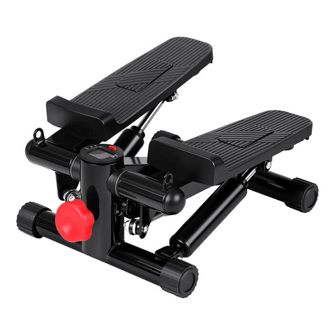 Everfit Mini Stepper with Resistance Rope Aerobic for Exercise Compact Home Workout (Black)