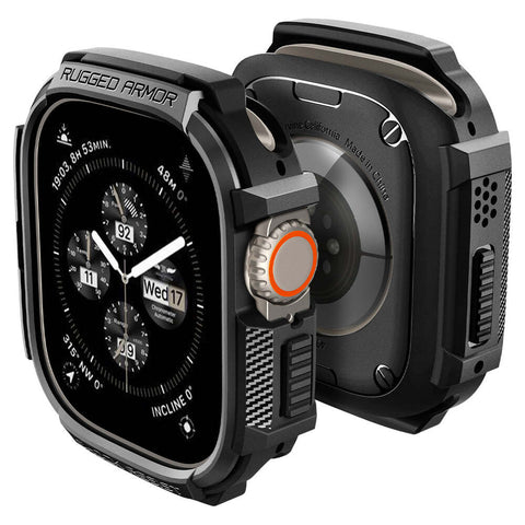 Spigen Apple Watch Ultra 3/2/1 49mm Rugged Armor Case (Black)