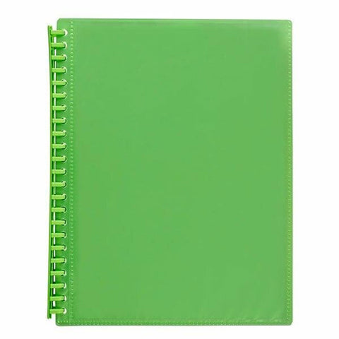 Marbig A4 Refillable 20P Insert Cover Display Book - Lime