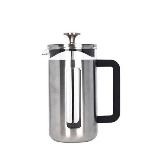 La Cafetiere Pisa 8-Cup 1L Brushed Stainless Steel/Glass French Press (Silver)