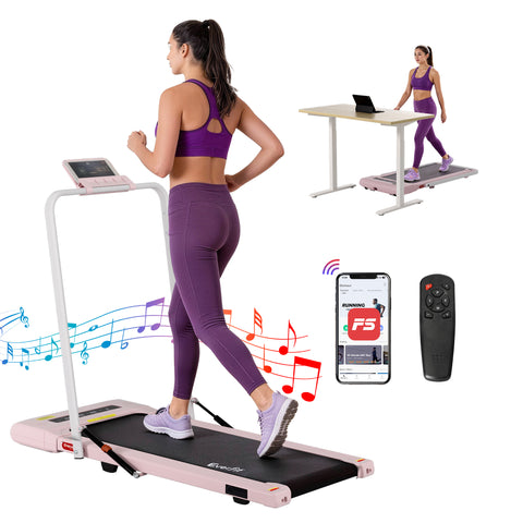 Everfit Treadmill Electric Walking Pad Under Desk Home Gym Fitness 400mm (Pink)
