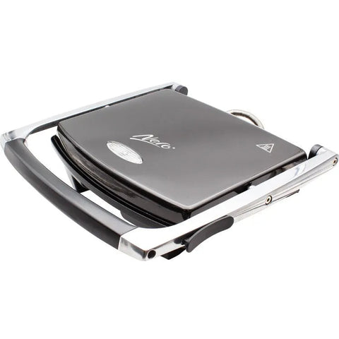 Nero Sandwich Press 4 Slice Non-Stick Toaster Stainless Steel Black