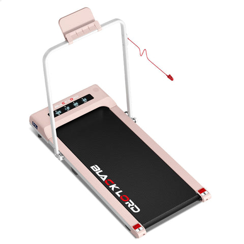 BLACK LORD Treadmill Electric Walking Pad Under Desk Foldable 40cm Belt (Pink)