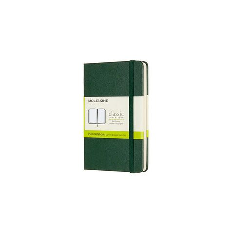 Moleskine Classic Hardcover Pocket Notebook Plain (Myrtle Green)