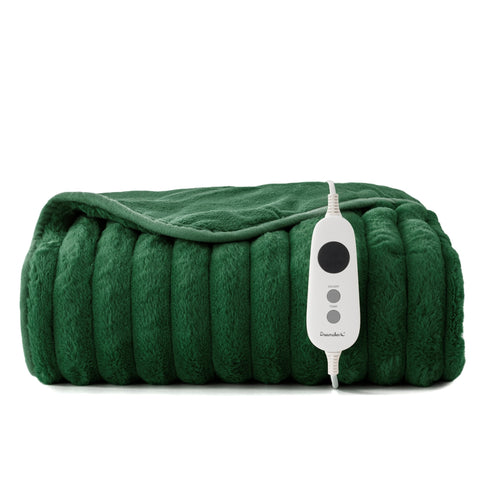 Dreamaker Chunky Fleece Heated Throw 130x160cm (Green)
