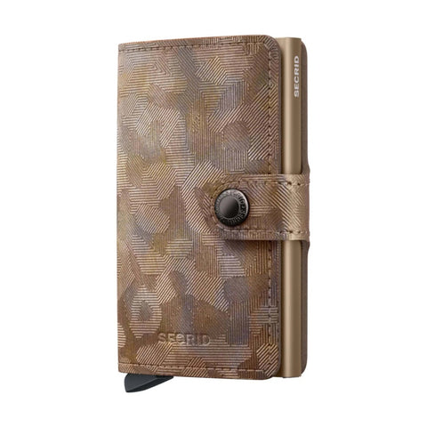 Secrid Miniwallet Compact Aluminium Leather RFID Wallet Jungle Desert