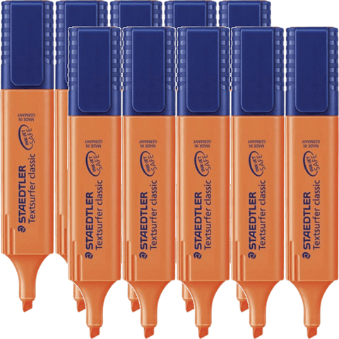 Staedtler Textsurfer Classic Highlighter Chisel Tip (Orange) [Box 10]