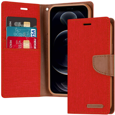 Goospery Canvas Diary for iPhone 17 Pro Max - Red