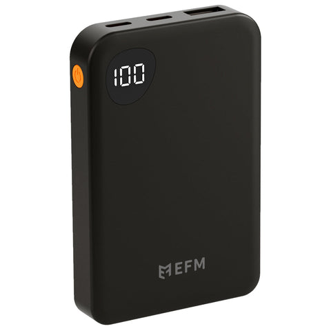 EFM 5,000mAh Essential Power Bank with Digital Display (Black)