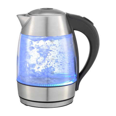 Kitchen Couture 1.7L double wall glass kettle with ThermoGuard Protection