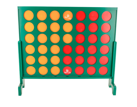 Jenjo Games Wooden Indoor/Outdoor Giant Connect Four Game Set (Green)
