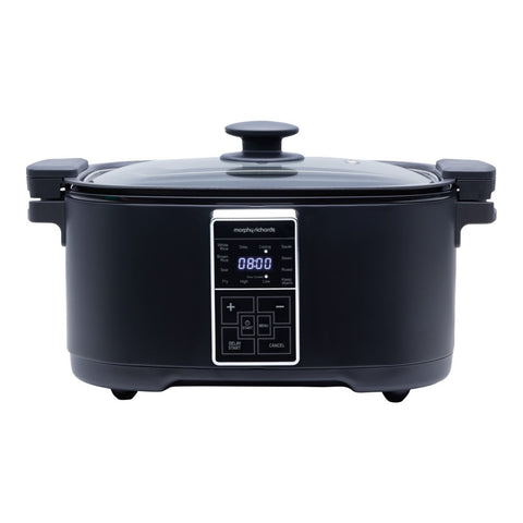 Morphy Richards Digital 6.5L Slow Cooker Matte Black 10 Preset Functions