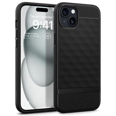 SPIGEN Caseology Parallax MagSafe Case for iPhone 15 Plus (Black)
