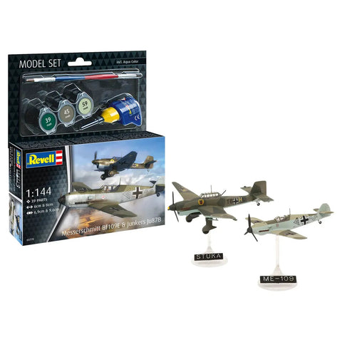 Revell 1/144 Model Set Messerschmitt BF109E & JU87B Stuka