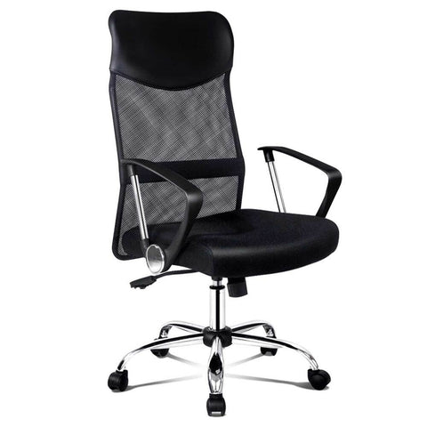 ALFORDSON Mesh Office Chair Executive Fabric Seat Tilt Computer (Black)