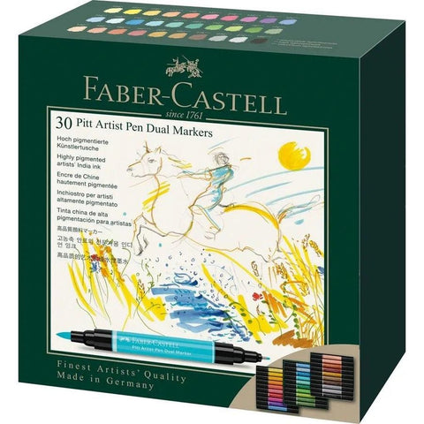 Faber-Castell Set of 30 Pitt Artist Pen Dual Marker Assorted