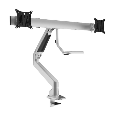 Desky Dual Bar Monitor Arm - Silver