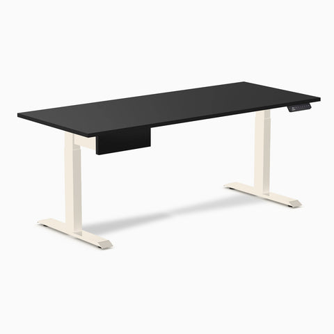 Desky Single Standing Desk With Drawer - Black / 1800x750mm / Wheat