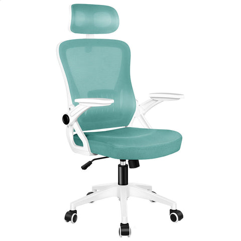 ALFORDSON Mesh Office Chair Executive Fabric Seat Tilt Computer (Cyan)