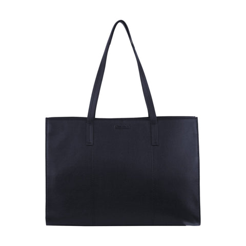 Pierre Cardin Women's Casual Leather Shoulder Tote Bag Navy 39.5x27.5cm