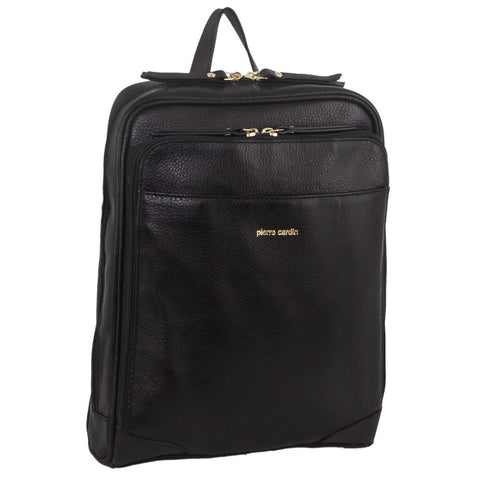 Pierre Cardin Women's Leather Backpack - Black