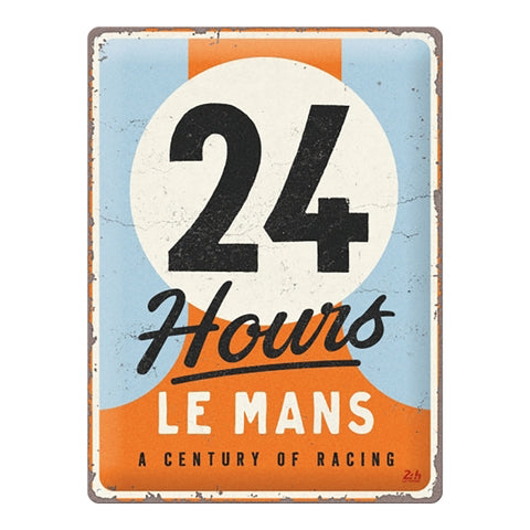 Nostalgic-Art 30x40cm Large Sign Plaque 24h Le Mans Century of Racing