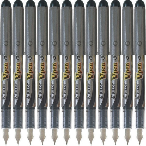 Pilot Disposable Fountain V Pen (Black) [Box 12]