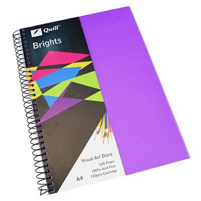 Quill Visual Art Diary 110Gsm 120 Page A4 Pp (Dark Purple)