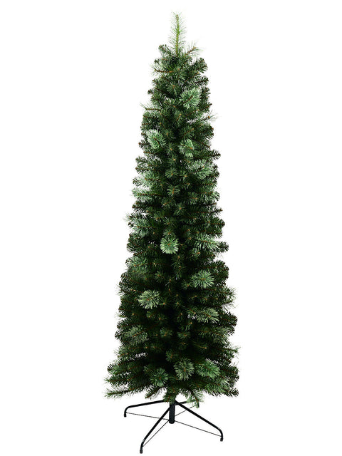 Christmas Warehouse - TREEMP23 2.3m Montane Pencil Slim Cashmere Dual Tip Christmas Tree | 691 Tips Green
