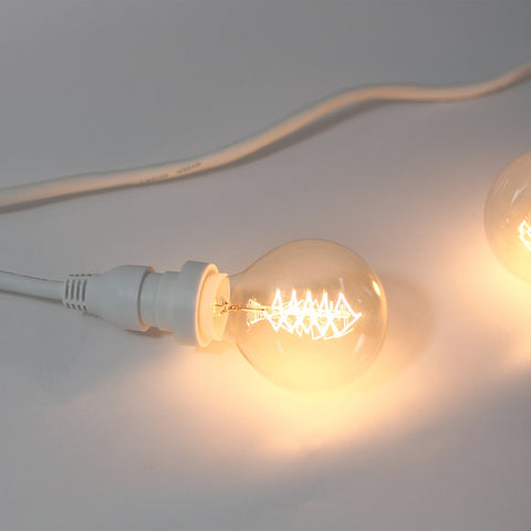 Lexi Lighting Outdoor Hanging Festoon Belt String Light - White