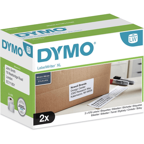 Dymo 0947420 Shipping Labels 59x102mm Twin Rolls (White) [Roll 575]