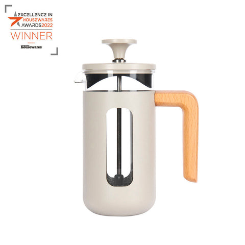 La Cafetiere Pisa 3-Cup 350ml Stainless Steel/Glass French Press (Latte)