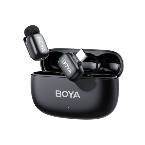 BOYA Mini 2 Dual Wireless Microphone - USB-C with Charging Case (Black)