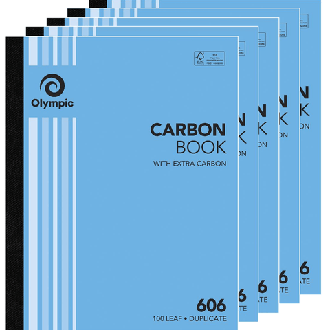 Olympic 606 Carbon Book with Extra Carbon 100 Leaf Pack 5