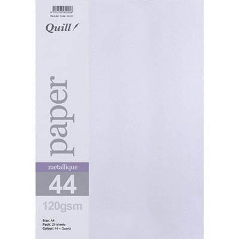 Quill Metallique Paper 120GSM A4 Quartz Pack 25
