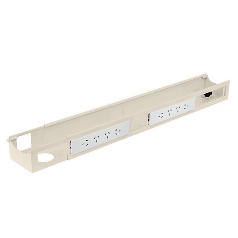 Quad Frame Channel + Mounting Bracket - Wheat / 8 Plugs