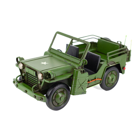 Boyle Metal Display Army Jeep Handmade Ornament Home Decor 29cm