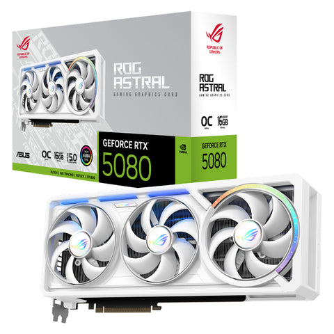 Asus ROG Astral GeForce RTX 5080 16G OC Graphics Card - White