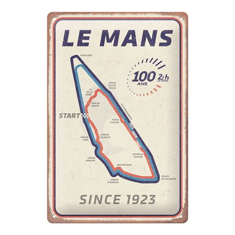 Nostalgic-Art 20x30cm Medium Sign Plaque 100 Ans 24h Le Mans Circuit