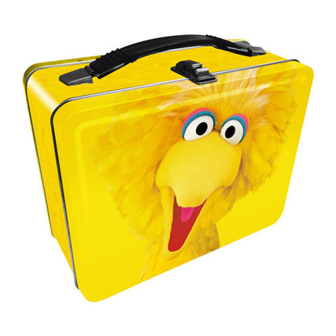 Aquarius 22cm Sesame Street Big Bird Tin Fun Box with Handle Lunchbox Yellow Large