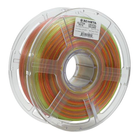 3D META Glitter PETG 3D Printing Filament - Crystal Solara