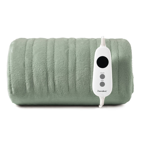 Dreamaker Coral Fleece Electric Heated Throw Blanket [130x160cm] (Sage)