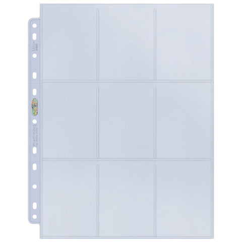Ultra Pro: UP81442 9-Pocket Silver Series Page for Standard Size Cards